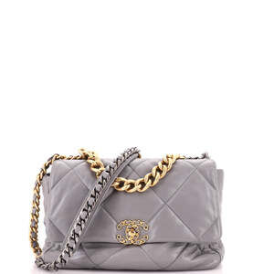 Chanel Large 19 Flap Bag Quilted Leather